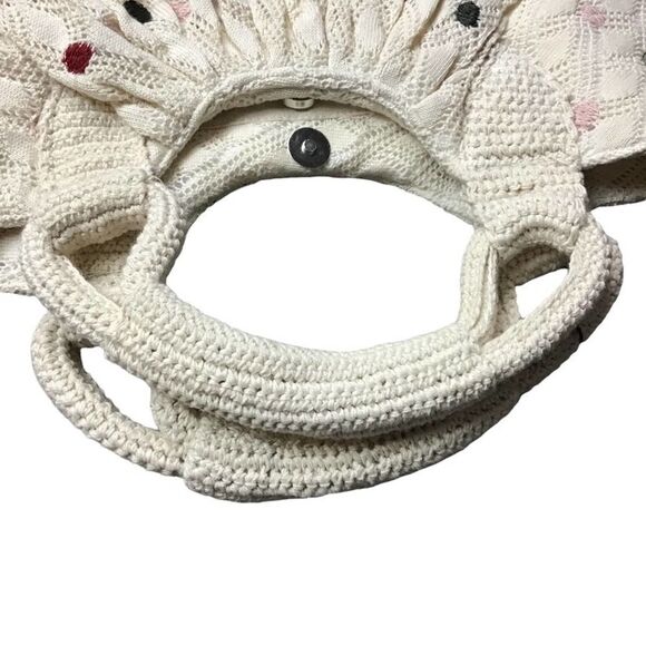 Zara Polka Dot Knit Shopper Cotton Tote - Picture 6 of 10